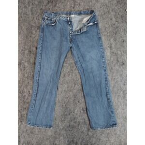 Vtg Levis Jeans Mens 36x30* Blue 501 Button Fly Medium Wash Cotton Mexico